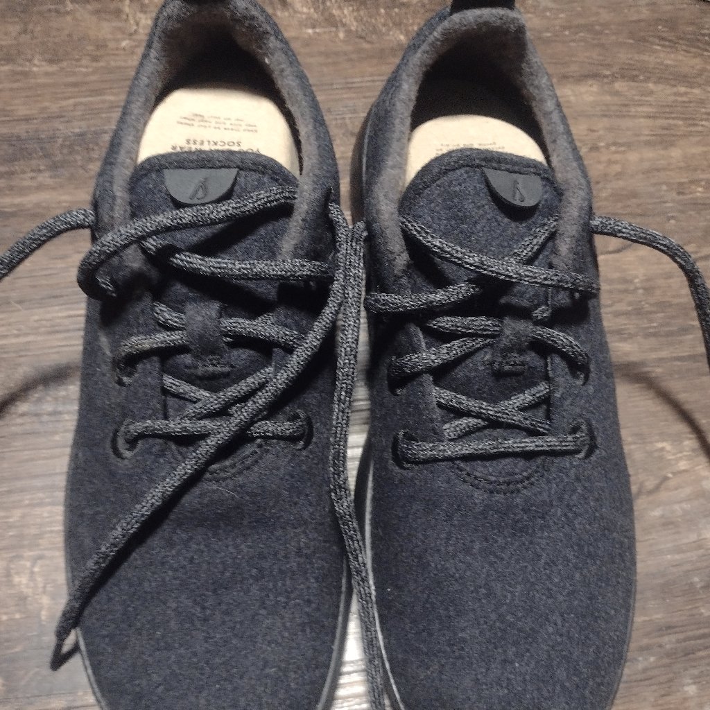 Allbirds Wool Runners Natural Black Merino Sneaker Size W10